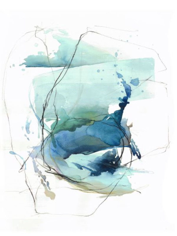 Ocean Voice IV Print by L. Bodine, Glass Coat, 40" H x 30" W