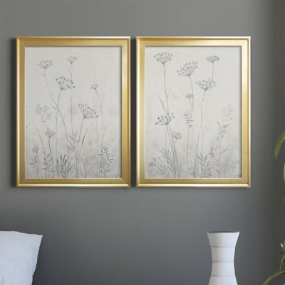 Neutre Queen Anne's Lace I - ensemble de 2 reproductions d'art sur toile