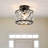 Black Hallway Light Fixtures Crystal Semi Flush Mount