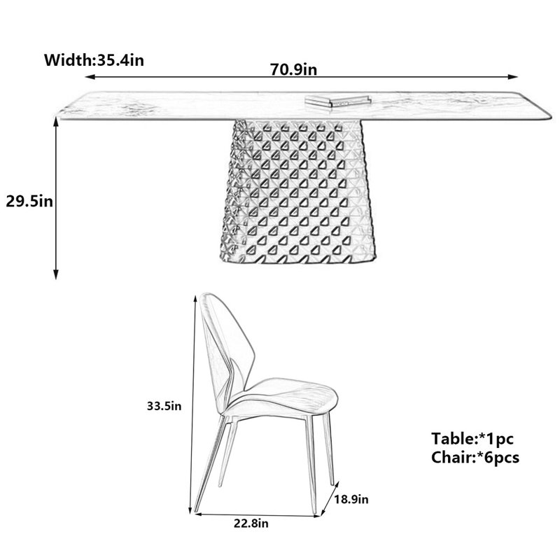 Table Rock Modern Modern, base en titane gris, H 29,5 po x L 70,9 po x l 35,4 po