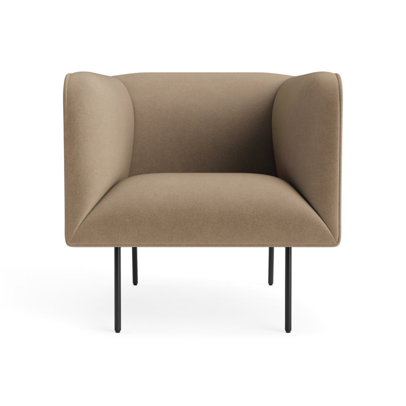 MTO - Dandy Lounge Chair Black Legs, Otter Velvet