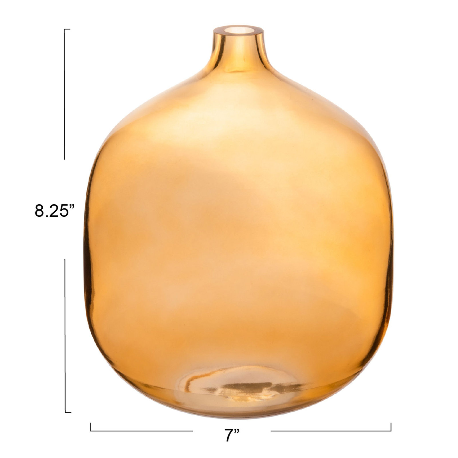Madaki 8.25'' Glass Table Vase, Amber