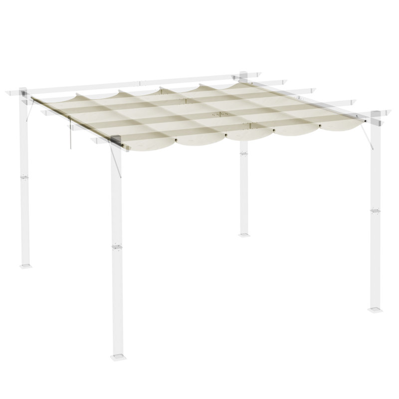 17 Stories Fabric Replacement Canopy for Pergola, Light Grey, 6cm H x 250cm W x 255cm D