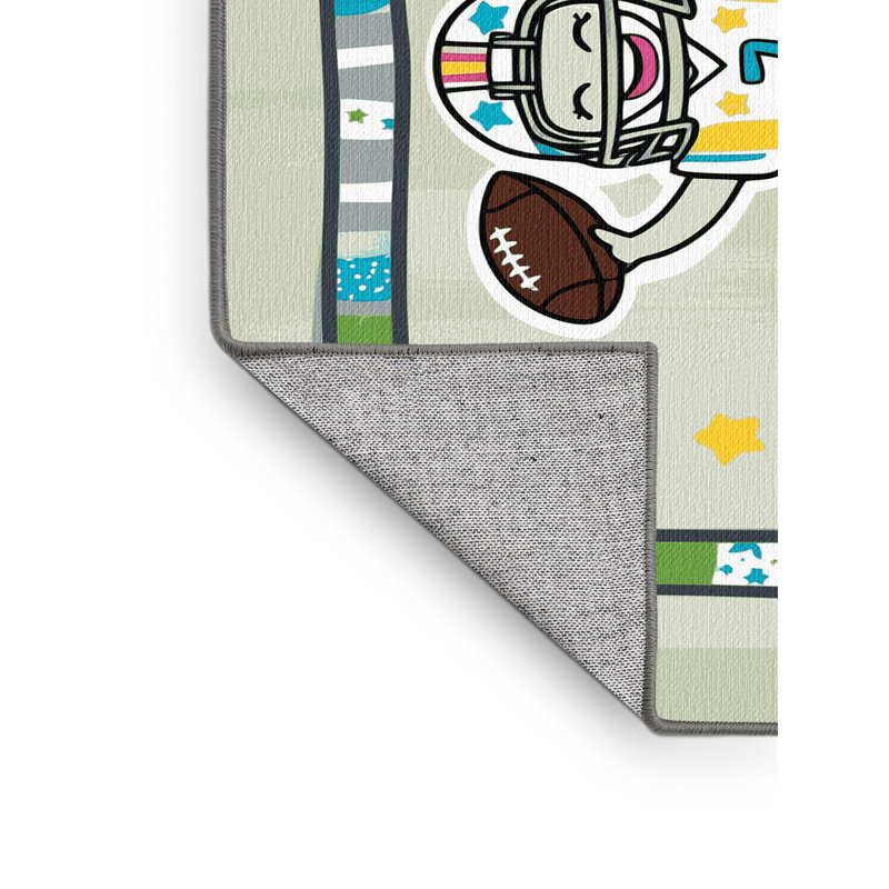Tapis de football pour enfants Zoomie, Rectangle 7 pi x 9 pi