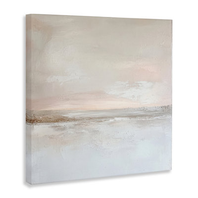 Toile «Mute Landscape Abstract Horizon», conception par Petal Prints Design