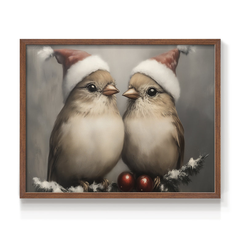 Chirstmas Art-CMI - Reproduction encadrée - Restickable, H 8 po x l 10 po, Noyer
