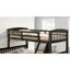 Lit en bois massif massif gris de style transitionnel, à lattes et à angle, lit double simple, l 60 po x P 81 po, H 68 po