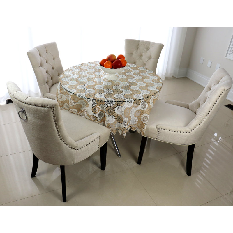 Lecompte Geometric Round Tablecloth, 72'' x 72'' 