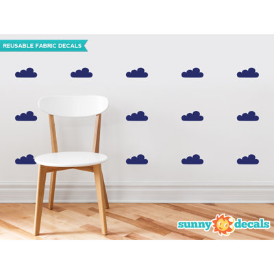 Adhésif décoratif nuage en tissu