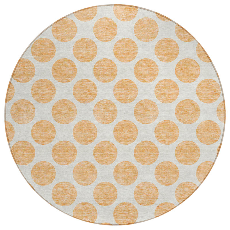 Tapis intérieur lavable à pois 8 po