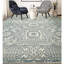 Tapis bleu / blanc / ivoire de haute qualité noué à la main-70053522