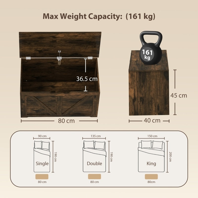 Blanket Chest, Rustic Brown