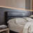 Vegan Leather Metal Platform Bed