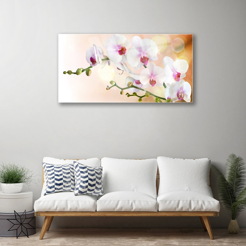 Floral Flowers - Unframed Photograph on Glass