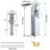 Waterfall Bathroom Vessel Faucet Led Light 3 Color Changing Single Handle One Hole Bowl Sink Faucet