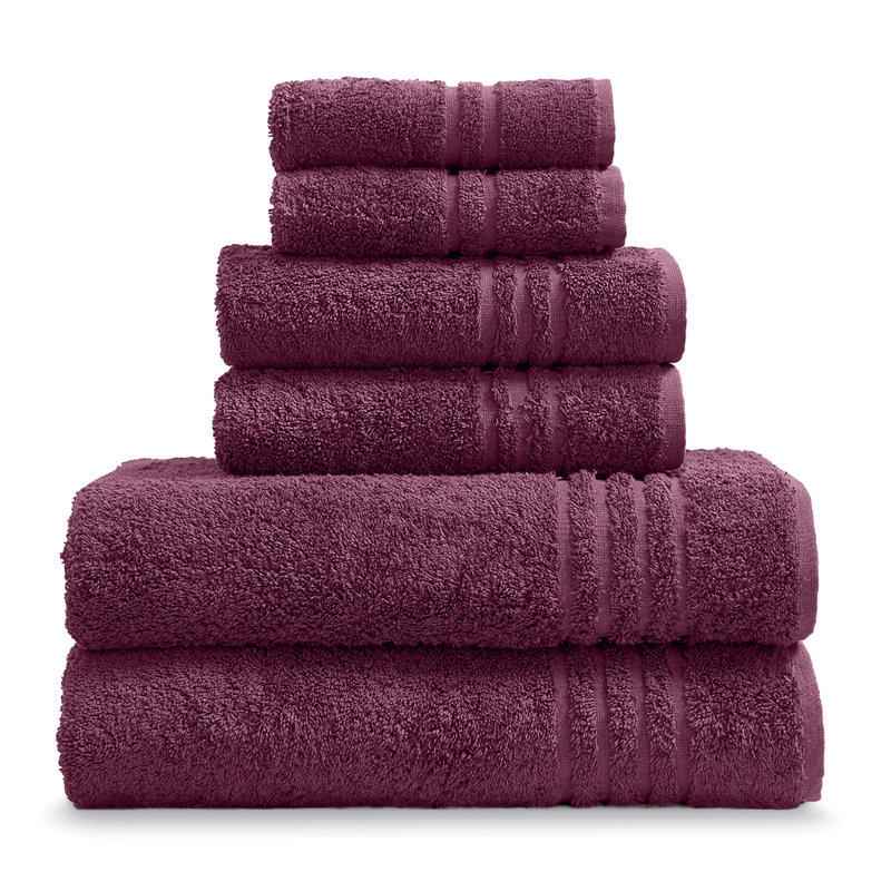 Wardour 100% Cotton Midweight Jacquard Mulit-Size Set, Plum