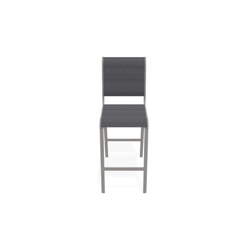 Tabouret de bar 29,5 po Holna, Gris chaleureux texturé, Étain Augustine
