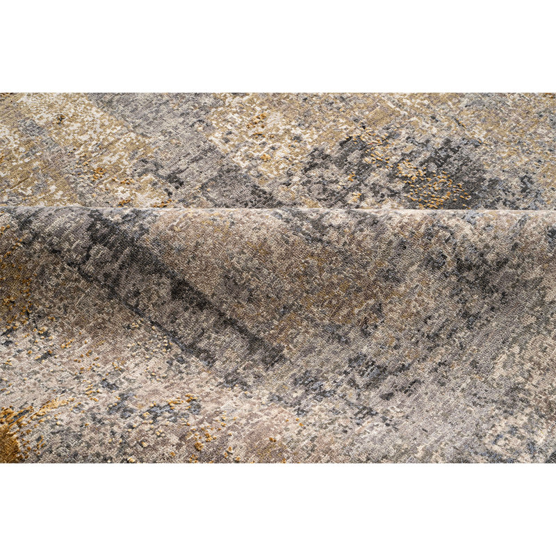 Hand Knotted Abstract Area Rug, Rectangle 8' x 10'