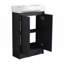 Meuble-lavabo autoportant de 23 po avec lavabo et portes à fermeture douce-1210025994