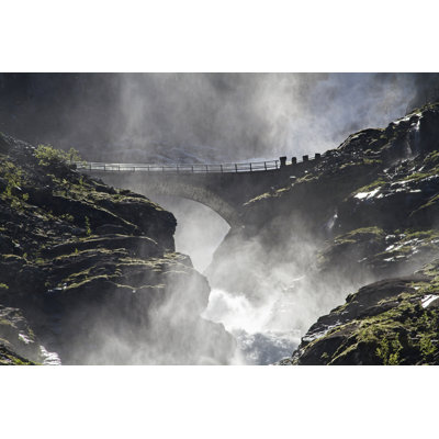 Stigfossen by Tinieder - Wrapped Canvas Print
