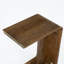 Table de bout en bois massif en forme de C, table d'appoint pour salon, chambre à coucher, petit espace, 2 pièces-131461186