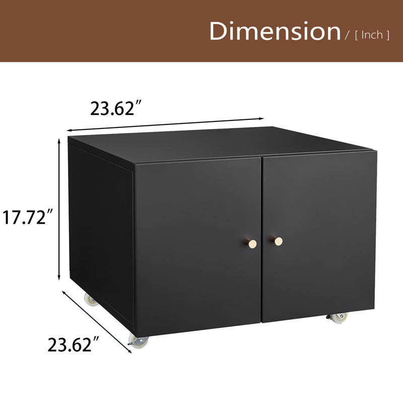 Armoire à imprimante en métal à double porte avec roulettes verrouillables à 360 °, tablettes réglables, armoire de rangement étanche pour bureau / maison / garage