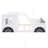Full Size Classic Car-Shaped Platform Bed With Wheels,White-1482432910