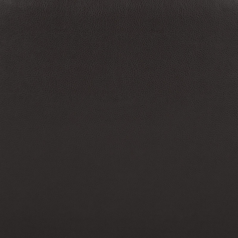 Repose-pieds rond en similicuir Contreras, Similicuir noir