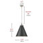 Luminaire suspendu classique à intensité variable 1 lumière Bonchea