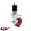 3 Inch  Polyurethane Swivel 1-7/8 Inch Expanding Stem Caster Set 2 Brake SCC/SCC-EX20S314-PPUB-2-TLB-2-MTG21-88885017
