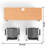 Beneta 2 Person Training Meeting Seminar Table with Modesty Panel and 2 Chairs Complete 3 pc Set