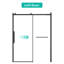 Porte de douche de 56 à 60 po x H 76 po, verre trempé, serrure, fonction coulissante lisse, revêtement hydrofuge, panneaux de verre modernes pour accessoires de salle de bain, poignées, rails, savon, choix-117446243