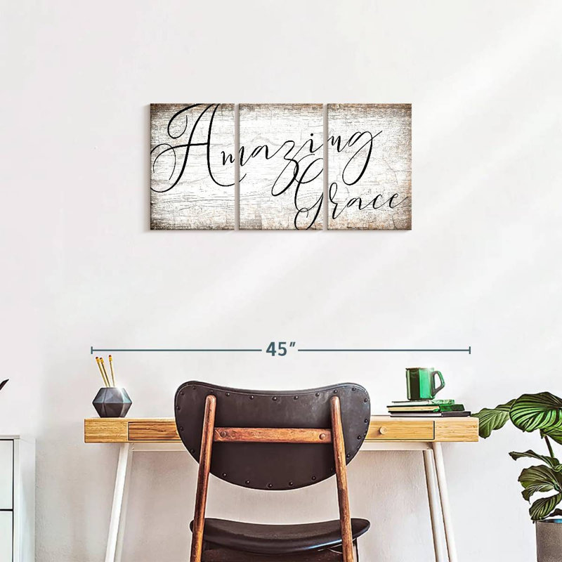 Impression sur toile Amazing Grace, H 15 po x l 32 po x 1,25 po