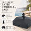 Base de parasol de patio remplissable avec roues verrouillables à 360 °