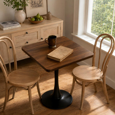 Petite table de salle à manger en tulipe avec pied central en métal
