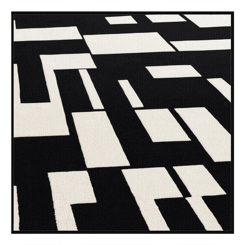 Washable Piano Key Patterns Music Area Rug, Square 6'