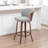 Devault Swivel Upholstered Counter Stool With Wood Frame-123161753