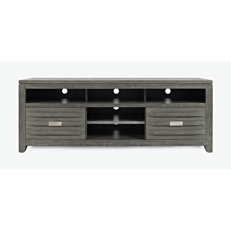 Cathye TV Stand for TVs up to 78", Brushed Gray, 26”H x 70”L x 18”W