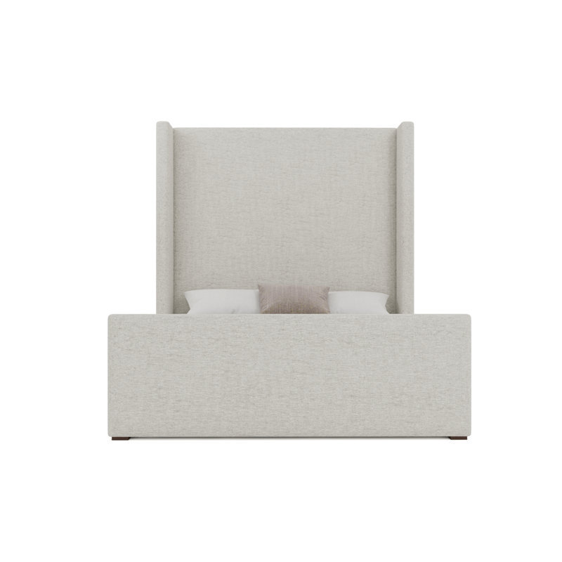 Aylet Luxe Footboard High Bed, California King, Linen Cotton