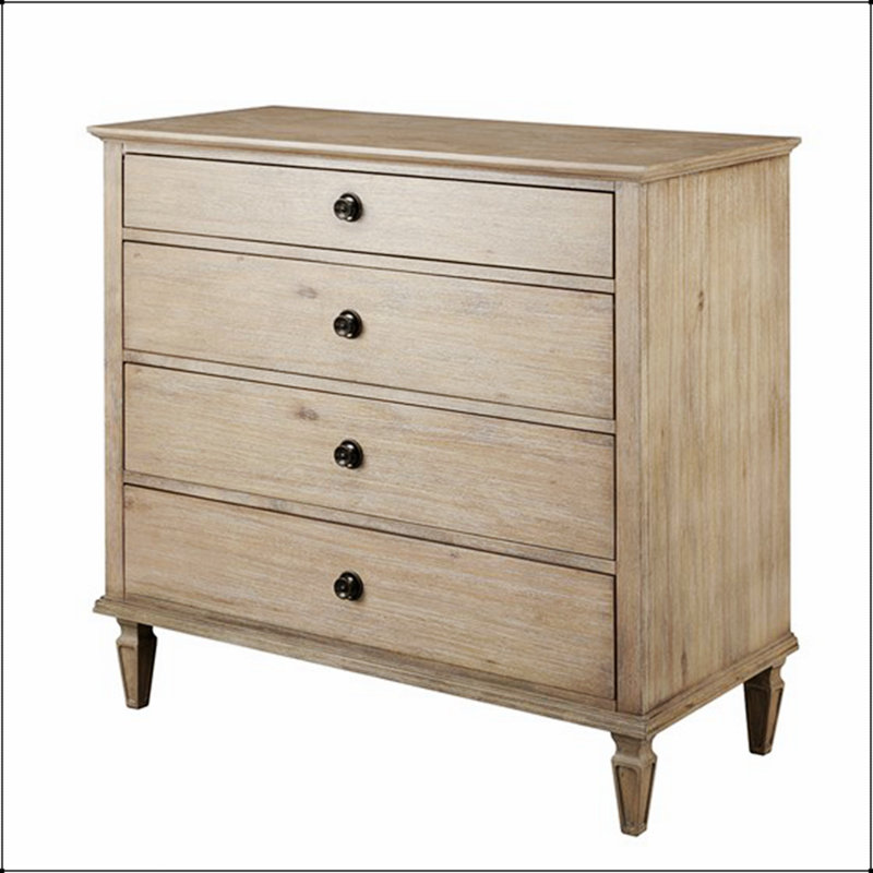 Petite commode Victoria avec tiroirs pleine extension et conception d'inspiration française pour un rangement élégant et efficace