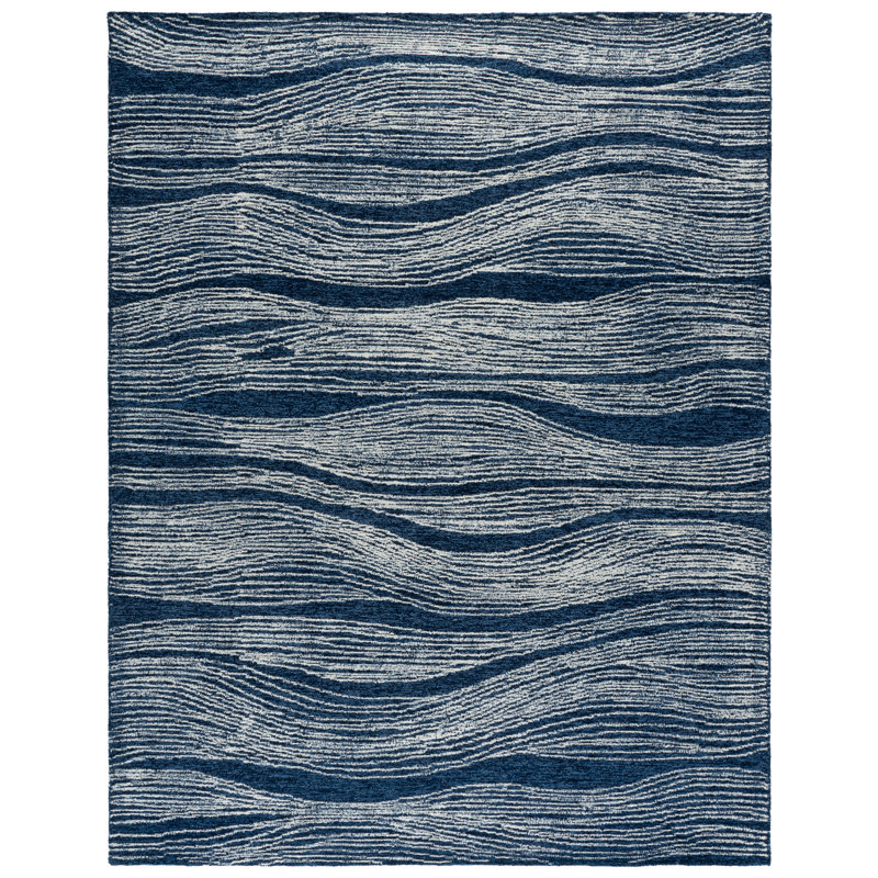Mahli Hand Tufted Wool Pile Abstract Rug, Rectangle 8' x 10'
