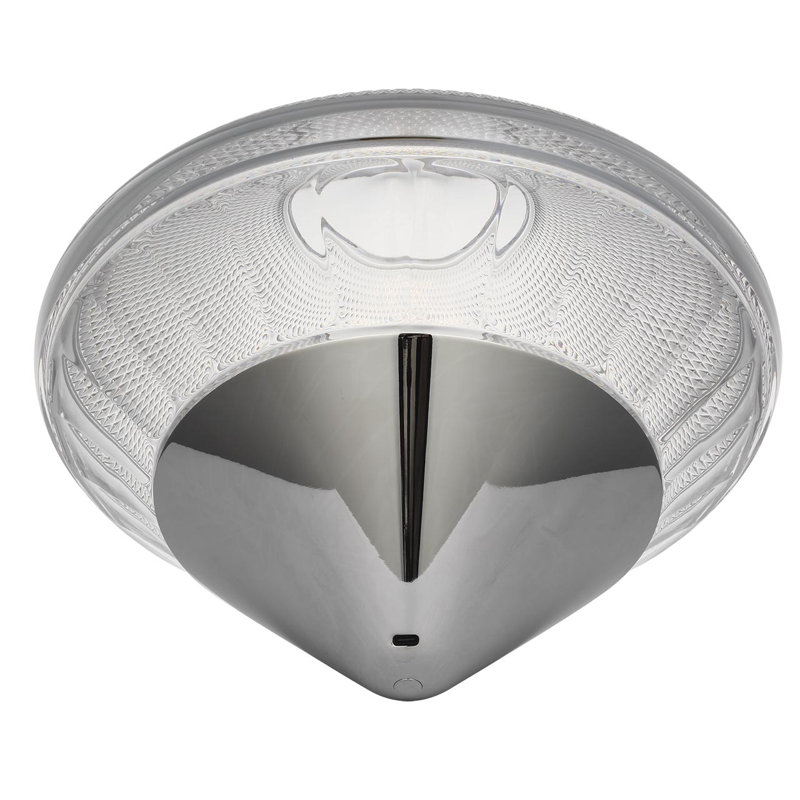 Waterford Copper Coast 12" Rechargeable Accent Light with Clear Crystal, Silver