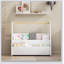Bibliothèque pour enfants avec poignée en bois, bibliothèque pour tout-petits à 2 niveaux faisant face à l'avant, organisateur de rangement de livres pour enfants pour chambre à coucher, salle de jeux, chambre de bébé ou salle de classe