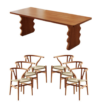 Solid wood dining table set