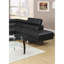 Canapé modulaire en similicuir noir-261638619