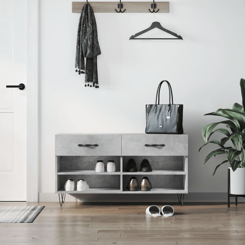 Mikiso Storage Bench, Concrete Grey