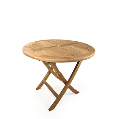 Dewberry 90cm Solid Wood Circular Folding Table