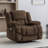 Kinue 41.3" W Swivel Upholstered Recliner with Massage and Heat-1194941069