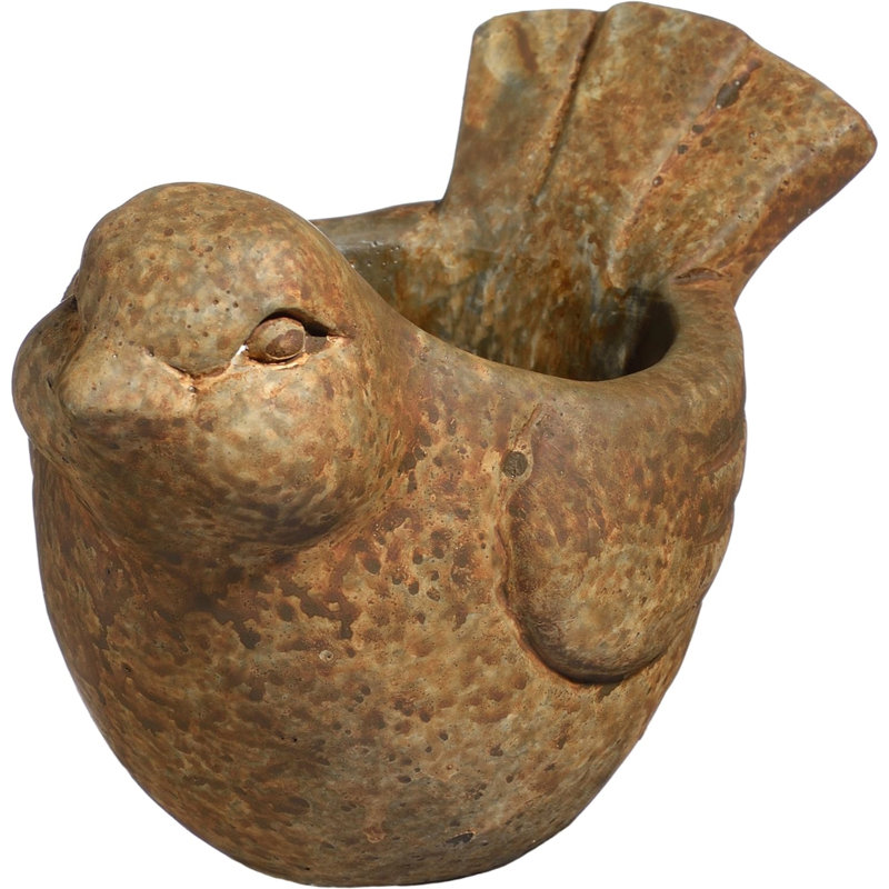 Derwin Pot Planter, 5.5" H x 5.25" W x 8.75" D, Rust