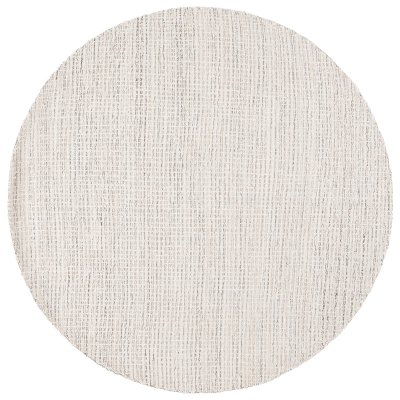 Ebony Hand Tufted Performance Abstract Rug, Round 6'